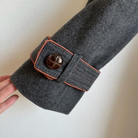 KENNETH COLE Gray Wool Cashmere Blend Belted Sherlock Holmes Style Coat - Picture 4 of 10